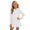 AB106 White, variant on Tisuna Girl'S Hoodie Dresses Long Sleeve Hooded Solid Color Dress Little Kids Back To School Stylish Fit Dresses Size 4 Years