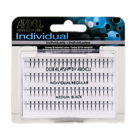 Ardell Professional Individual Duralash Lashes - Individual Regular - Medium Black #65062 - Pack of 1 with Sleek Comb