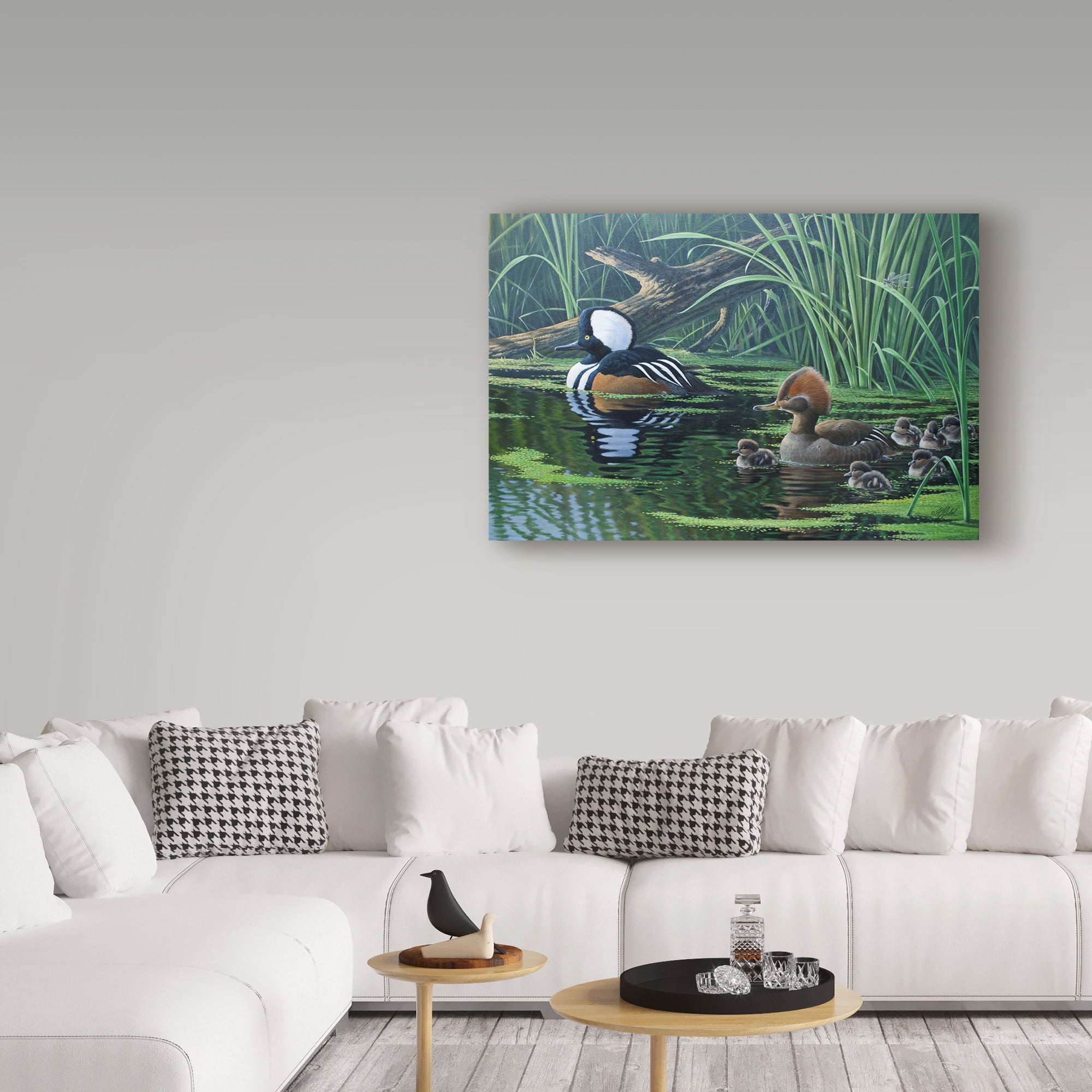 Trademark Fine Art 'Merganser' Canvas Art by Wilhelm Goebel