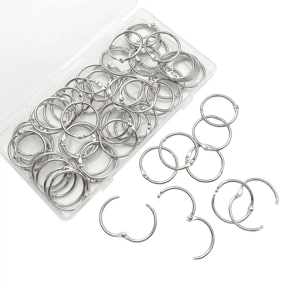 New Arrivals Loose Leaf Binder Rings 1-Inch Office Book Rings, Metal