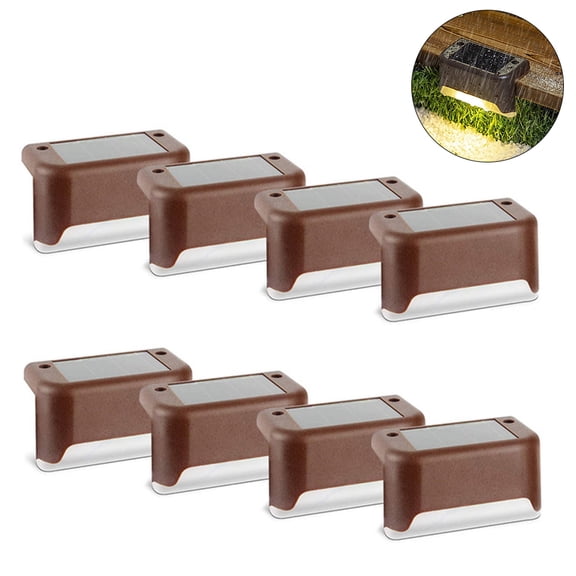 Solar Deck Lights,Miuline Solar Step Lights,Solar Powered Deck Lights 3 LED Stainless Steel Bright Weatherproof Outdoor Lighting For Stairs Fences Patio