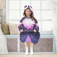 thumbnail image 7 of FORMRS Wearable Blanket Hoodie with Sleeves for Kids Cozy Flannel Sweatshirt, Pink Road, 7 of 7