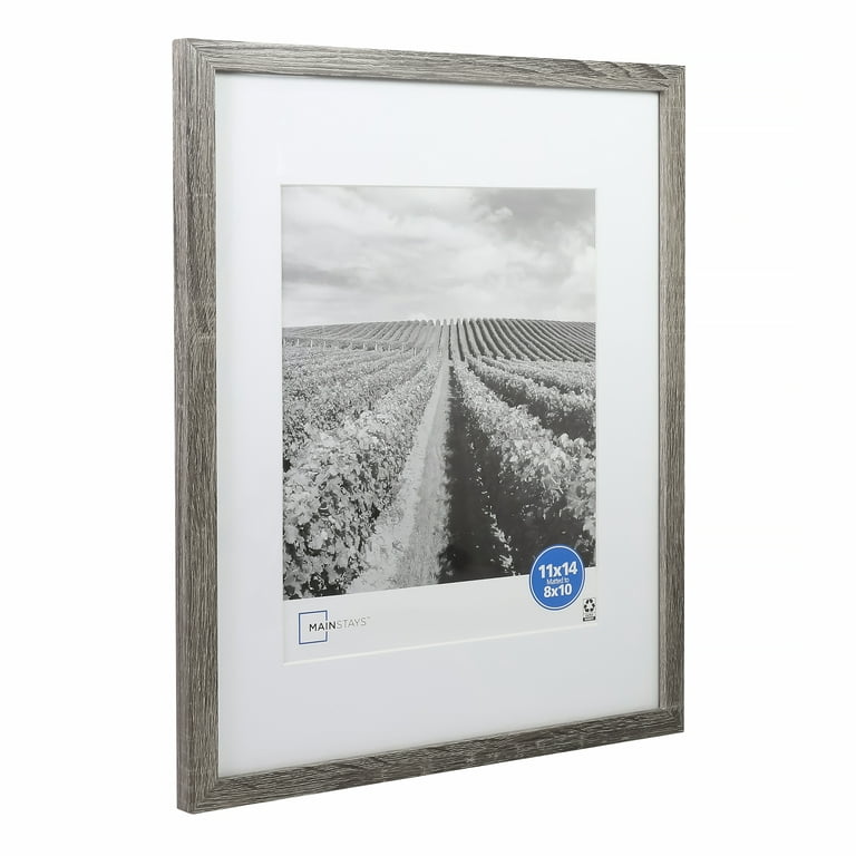 Mainstays 11x14 Matted to 8x10 Rustic Linear Picture Frame