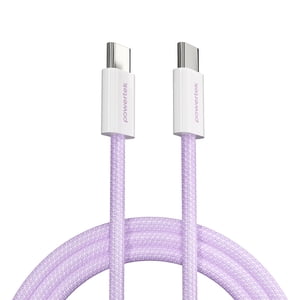 Liquipel Powertek 60W USB-C Cable, 6ft Braided Purple
