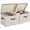 Brown and Beige, variant on StorageWorks Fabric Storage Bins with Lid, Decorative Storage Boxes for Shelves with Handles, Jumbo, 2-Pack, Brown and Beige
