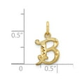 thumbnail image 3 of 14K Yellow Gold Charm Pendant Themed 17 mm 10 Initial B, 3 of 3