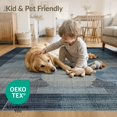thumbnail image 4 of ODIKA 3'x5' Washable Accent Rug Pet Friendly, Non-Shedding Mat Bulk Farmhouse Abstract Grid Distressed Arch Panel Motifs Brushstroke for Bedside, Nursery Room, 4 of 7