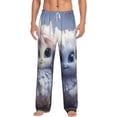 thumbnail image 2 of Lsque Cute Animal Couple Print Men's Pajama Pants, Lounge Pant - Comfortable Home Wear,Elastic Waistband, Stylish Design-Small, 2 of 9