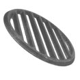thumbnail image 1 of unbranded Rejilla Redonda De Hierro Fundido Para Exterior Con Distribución De Calor, 1 of 6