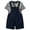 Navy, variant on XINXIAOO Kids Girls Summer Outfits 2 Piece Sets Short Sleeve Tops Shorts Casual Cute Girl Clothes 7-8 Years
