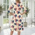 thumbnail image 7 of BOMYJESK 4th Of July Dresses for Women 250th Anniversary USA Flag Floral Maxi Dress Vintage Independence Day 2026 Summer Dresses Midi Dresses Elegant Classy Party Apparel Multicolor M, 7 of 7