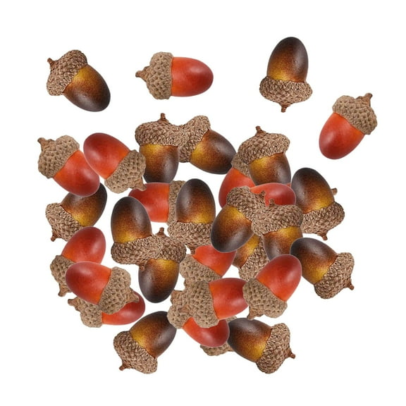 40 Pieces Simulation Mini Acorn Ornaments Lifelike Decorative Crafts for Halloween Christmas Vase Basket Centerpiece
