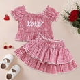 thumbnail image 2 of Toddler Girl Summer Short Outfit Sets Cotton Short Sleeve Tops Tees Shorts Clothing Sets Girls Summer Set 1-5 Years,2-3 Years, 2 of 8