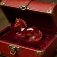 thumbnail image 2 of 2026 Clear Crystal Horse Figurine with Card, A Symol of Strength & Sweet, Desk Shelf Decor, Meditation Gift with Card for Family Friends, Blessing Decorative Gift, 2 of 5