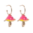 thumbnail image 2 of SUSHANG Mushroom Oil Drop Earrings 2024 New Easter Dreamy Cute Mori Small Drip Oil Earrings Color Drip Earrings Fashion Special Earrings 1 Pair of Personalized Earrings Earrings, 2 of 4