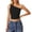 Black, variant on One Shoulder Tank Tops for Women Double Lined Sleeveless Slim Fit Cropped Tee Shirt Y2k Tops White M