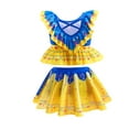 thumbnail image 2 of Little Girls Swimsuit Princess Costume Swimwear 2PC Strap Tankini Set, 2 of 6