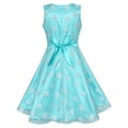 thumbnail image 3 of Flower Girls Dress Blue Rose Wedding Party Birthday 7 Years, 3 of 6