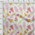 thumbnail image 3 of oneOone Cotton Poplin White Fabric Ice Cream Cone Sewing Fabric By The Yard Printed Diy Clothing Sewing Supplies 42 Inch Wide, 3 of 6