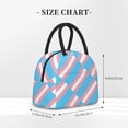 thumbnail image 6 of Lunch Tote Bag Transgender Flag Trendy Lightweight Reusable Stylish Bento Box for Adult Black, 6 of 7