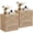 Naturl Wood, variant on LELELINKY Rattan Night Stand, 23" Large 3 Drawer Boho Nightstand, Black Bed Side End Tables for Bedroom