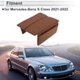 thumbnail image 3 of Car Center Console Cover with Storage Bag for Mercedes-Benz S Class 2021-2022 Brown 1 Set, 3 of 7