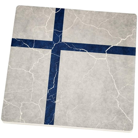 

Distressed Finland Flag Square Sandstone Coaster