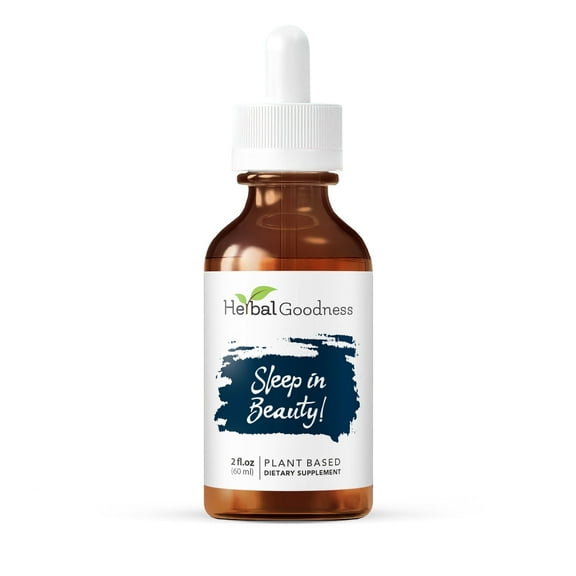 Sleep in Beauty - Natural Sleep Aid, Melatonin Support Supplement, Relaxation Aid, Valerian Root, Magnolia Bark - 2fl. oz - Herbal Goodness