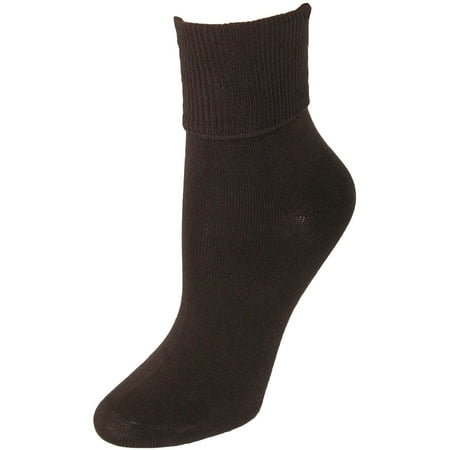 Women's Organic Cotton Turn Cuff Socks (Best Turn On For Women)