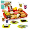 thumbnail image 1 of Set de comida Pretend Play Kitchen, 33 unidades, para niños mayores de 3 años, 1 of 8