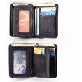 thumbnail image 3 of MANBANG Tarjetero Plegable de Cuero Genuino con Cierre y Bolsillo para Monedas, 3 of 6