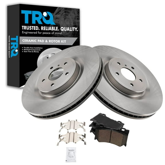 TRQ Front Ceramic Disc Brake Pads & Rotor Kit Fits Select Infiniti Nissan New