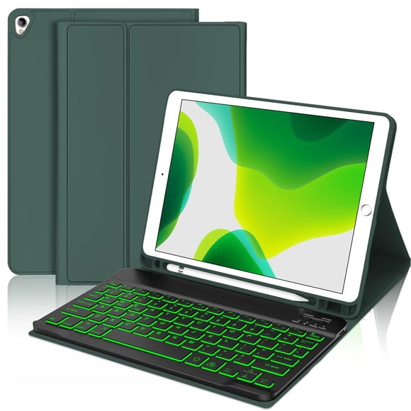 Funda con Teclado BORIYUAN para iPad 9ª Generación 10.2" Retroiluminado