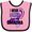 Pink and Black, variant on Inktastic I Wear Purple for My Grandma Lupus Awareness Boys or Girls Baby Bib