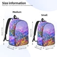 thumbnail image 4 of Balery Colorful Purple Cosmos Flower Vintage Canvas Backpack for Men and Women - Large Capacity, Durable Travel Laptop Bag for School, Work, Hiking, and Outdoor Activities, 4 of 7