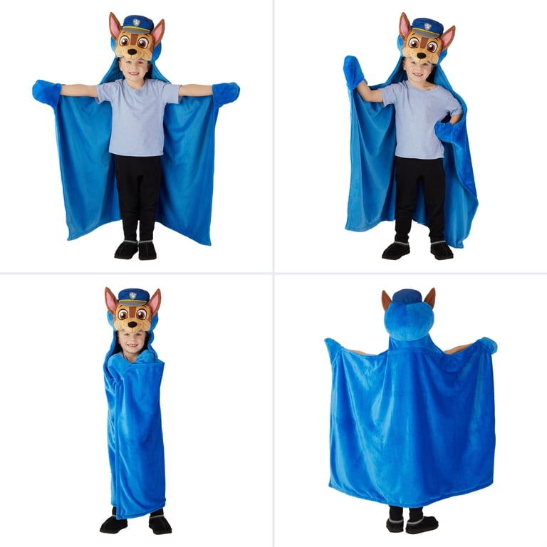 PAW Patrol Jongens Oversized Deken Hoodie | Kids Girls Chase Police Rescue Animal Cartoon Grijs Vuddie | Twee maten fleece groene manchetten trui