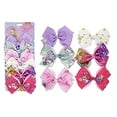 thumbnail image 6 of Hair Clips - 6 pieces/set jojo siwa rainbow printed knot ribbon bow for girls handmade boutique hair clip children hair accessories (2), 6 of 7