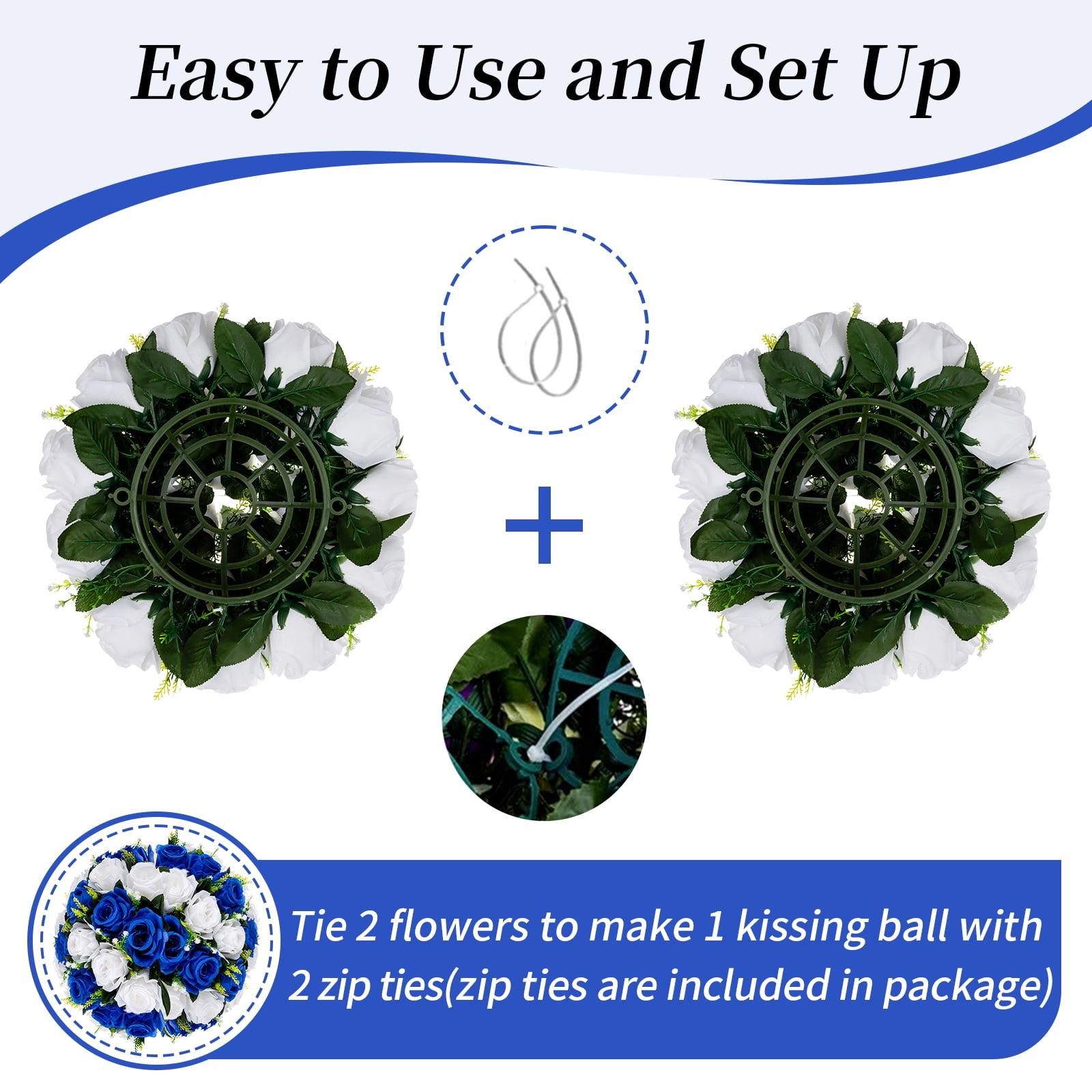 BLOSMON 造花ボール ウェディングセンターピース 6個 9.8インチ 深紅色 フェイクフラワー ローズキス フラワーアレンジ 並行輸入品 Blosmon 造花 ボール ウェディングセンターピース 2個 Lサイズ