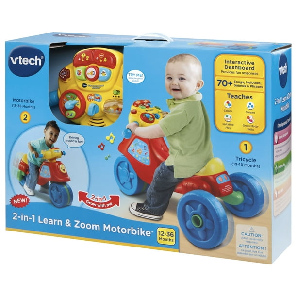 VTech 2-in-1 Learn & Zoom Motorbike for Indoor Playgrounds