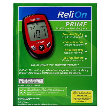 ReliOn Prime Blood Glucose Monitoring System, Red - Best Home