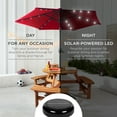 thumbnail image 3 of Best Choice Products 7.5ft Outdoor Solar Patio Umbrella for Deck, Pool w/ Tilt, Crank, LED Lights - Red, 3 of 7