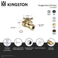 thumbnail image 4 of Kingston Brass CC44152DX 1/2-Inch FIP x 1/2-Inch or 7/16-Inch Slip Joint Quarter-Turn Straight Shut-Off Valve in Polished Brass, 4 of 5