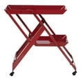 thumbnail image 2 of Furniture of America Prescotty Contemporary Metal Foldable Serving Cart in Red, 2 of 8