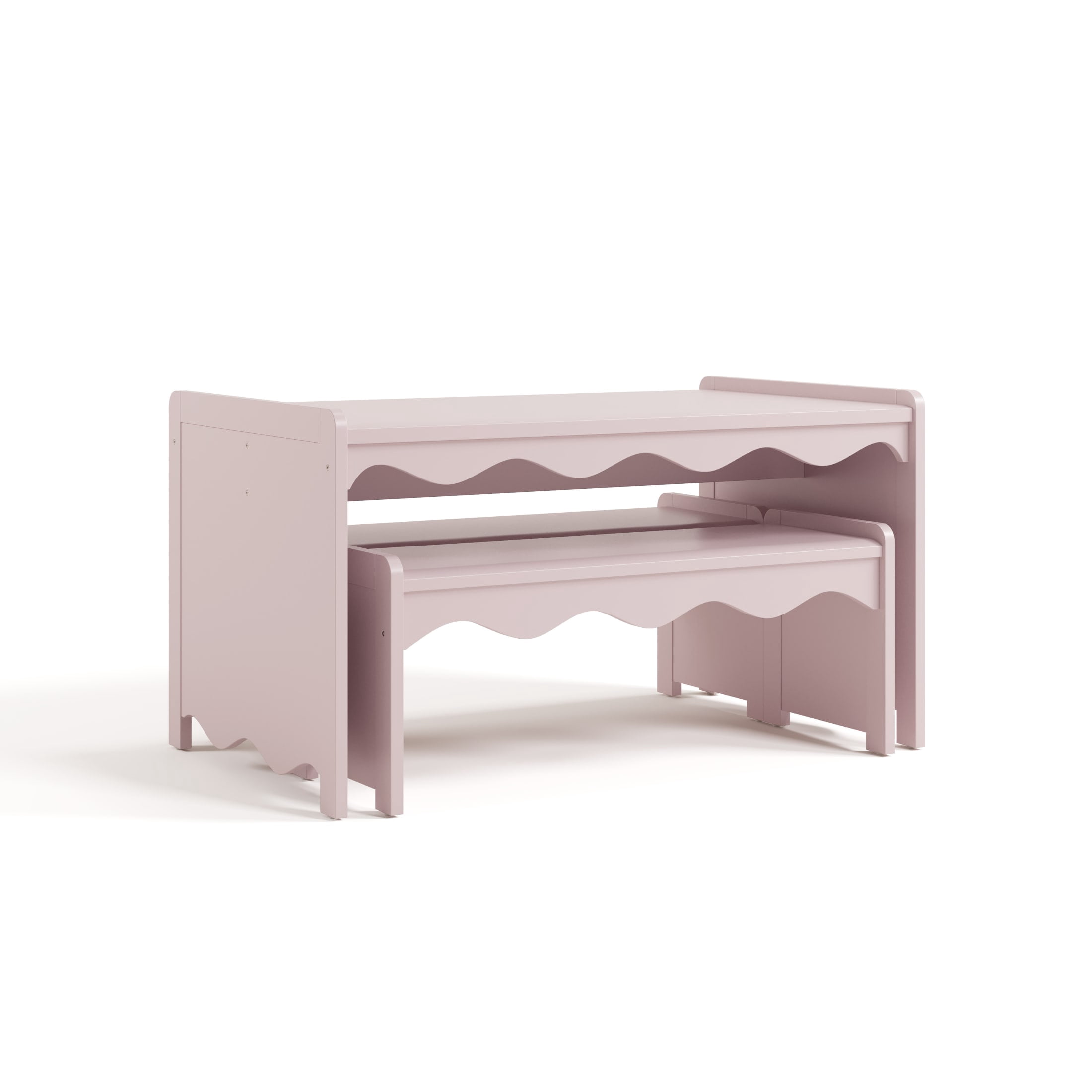 Storkcraft Casablanca Montessori Indoor Kids Table and Bench Set - Blush