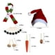 thumbnail image 3 of Traje de muñeco de nieve navideño con combinación de botones de madera, gorro y bufanda, tamaño pequeño, gorro navideño o gorro negro, bufanda roja, verde y blanca, 13 unidades, 3 of 6