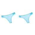 thumbnail image 1 of (Lot de 2) 2025 String Transparent Bas pour Femmes Taille Haute Mince 3X Grande Taille P, 1 of 6