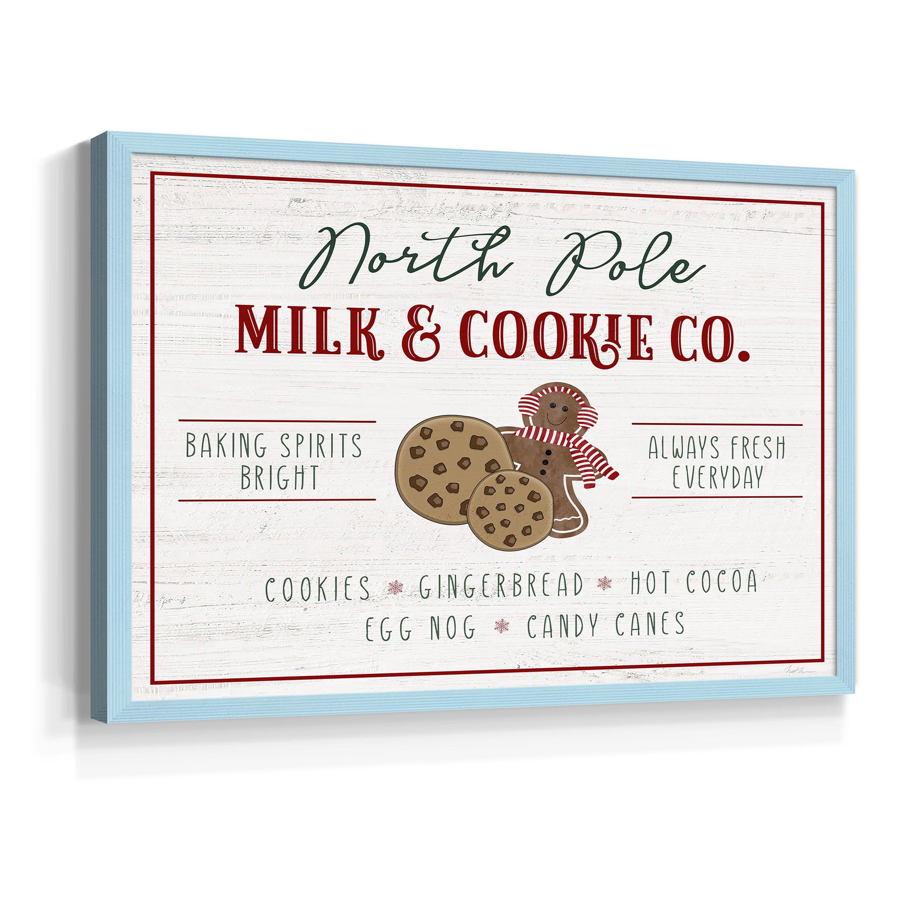 Milk and Cookie Co by Natalie Carpentieri - Restickable Framed Giclée Print