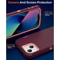 thumbnail image 4 of Entronix Heavy Duty Case Designed for iPhone 13 Shockproof Triple Layer Rugged Case (Purple), 4 of 8