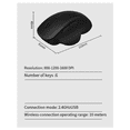 thumbnail image 4 of Ratón inalámbrico Bluetooth para ordenador portátil, modo dual, ergonómico, recargable, color gris, 4 of 8