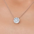 thumbnail image 3 of Gem Stone King 14K White Gold Moissanite Pendant Necklace for Women | 4.00 Cttw | Gemstone Birthstone | Round 10MM | With 18 inch Chain, 3 of 7